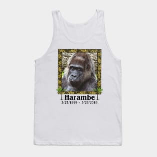 Harambe Memorial We Love You Rest In Peace Tank Top